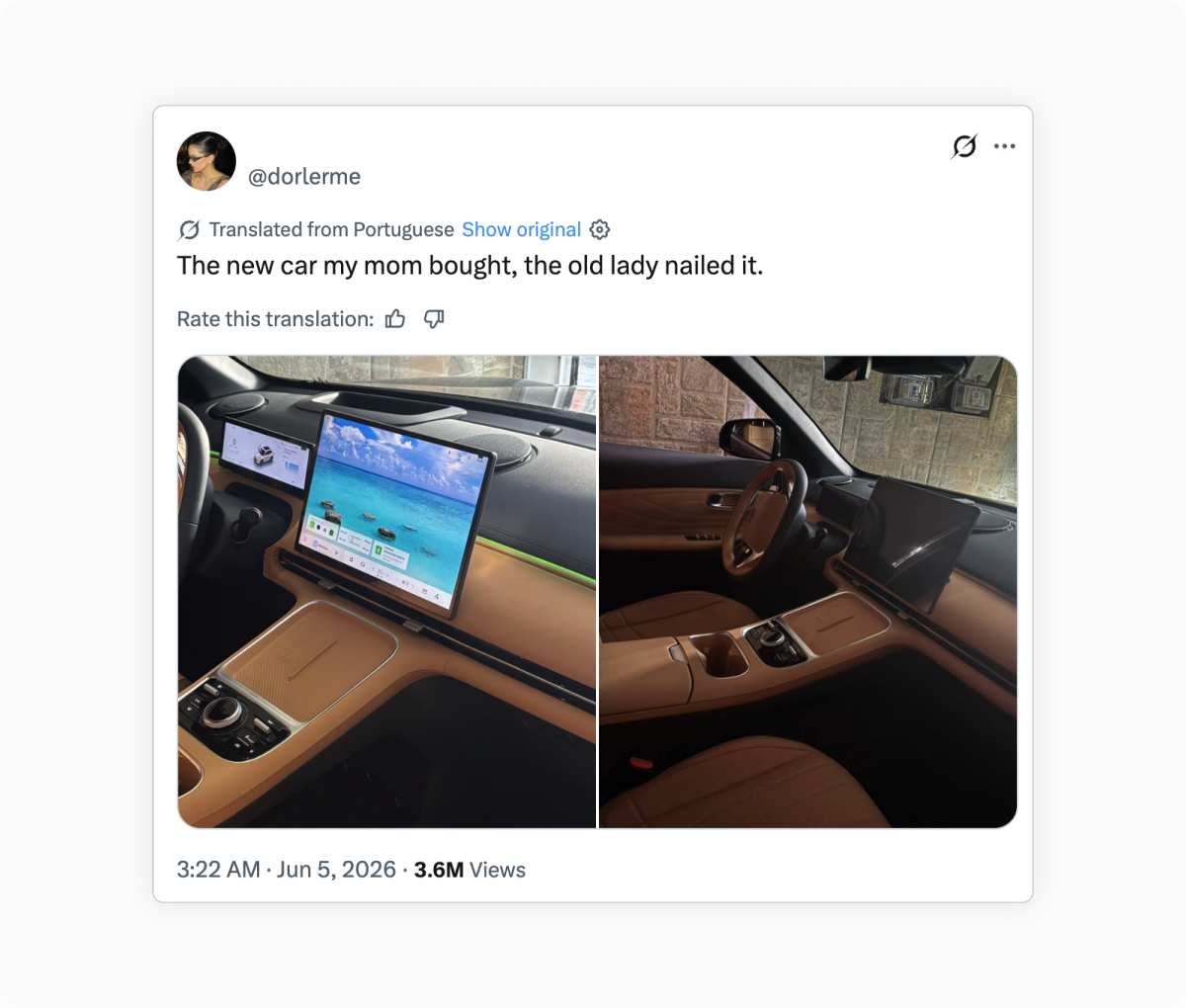 海外用户分享 Flyme Auto 的社交媒体截图